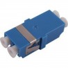 Adaptor fibra optica LC duplex singlemode albastru flangeless