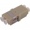 Adaptor fibra optica LC duplex multimode gri flangeless