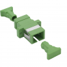 Adaptor fibra optica SC/APC simplex singlemode verde