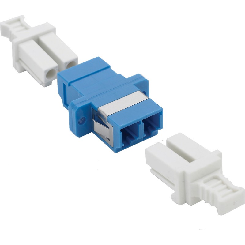 Adaptor fibra optica LC duplex singlemode albastru