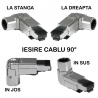 Mufa RJ45 Cat 6A FTP cablu solid 23-26 AWG inclinata la 90 grade tooless