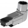 Mufa RJ45 Cat 6A FTP cablu solid 23-26 AWG inclinata la 90 grade tooless