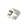 Suport RJ45 pentru adaptori fibra optica flangeless (LC duplex / SC simplex / E2000 simplex) alb