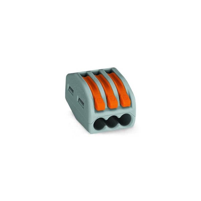 Classic Splicing Connector WAGO 222-413 for all conductor types maximum 4 mm² 3-conductor with levers