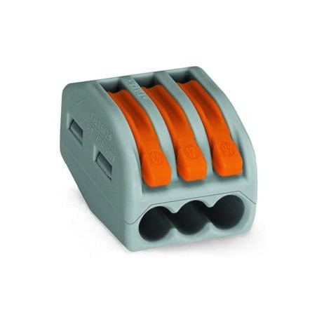 Classic Splicing Connector WAGO 222-413 for all conductor types maximum 4 mm² 3-conductor with levers