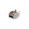 Classic Splicing Connector WAGO 222-413 for all conductor types maximum 4 mm² 3-conductor with levers