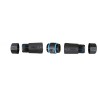 Conector impermeabil tip cupla 2 cabluri RJ45 Cat 6 FTP IP68 negru