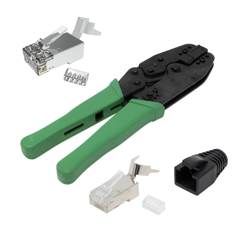 Cleste sertizare mufe RJ45 pentru cablu solid 6A / 7 / 7A