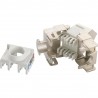Conector Cat 6A FTP keystone jack RJ45 mama tip fluture inclinat 45 grade tolless cromat 22-26 AWG