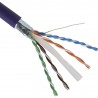 Cablu solid Cat 6 FTP LS0H Dca 250 MHz violet AWG 23 (0.58mm) diametru exterior 7.2 mm