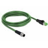 Patch cable industrial PROFINET SF/UTP RJ45 - M12 4 pin D-coded green DELOCK