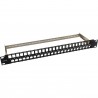 Patch panel 48 porturi RJ45 1U 19 inch negru neechipat