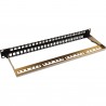Patch panel 48 porturi RJ45 1U 19 inch negru neechipat