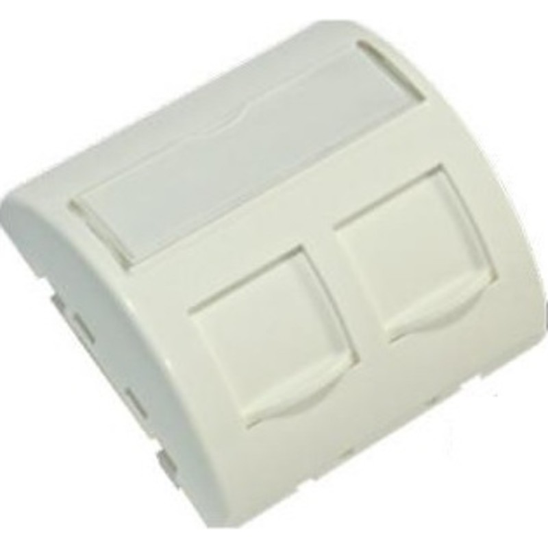 Face plate 2 port-uri RJ45 45x45mm